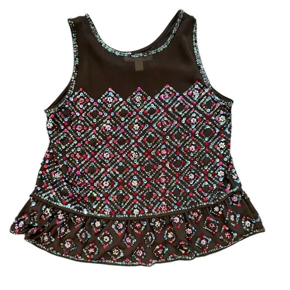 Anthropologie Carnation Lily Lily Rose Embellished Sleeveless Top - Size M - Picture 5 of 8